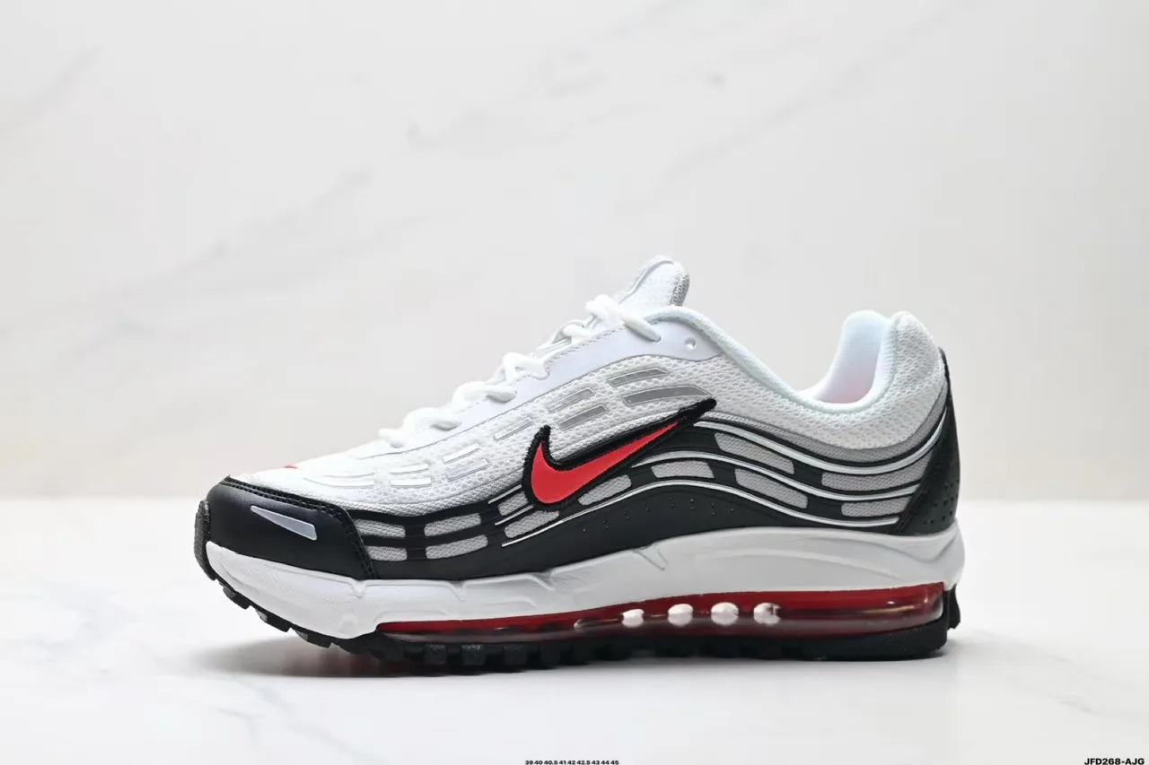 Nike Air Max Plus White Black Red Running Shoes 8