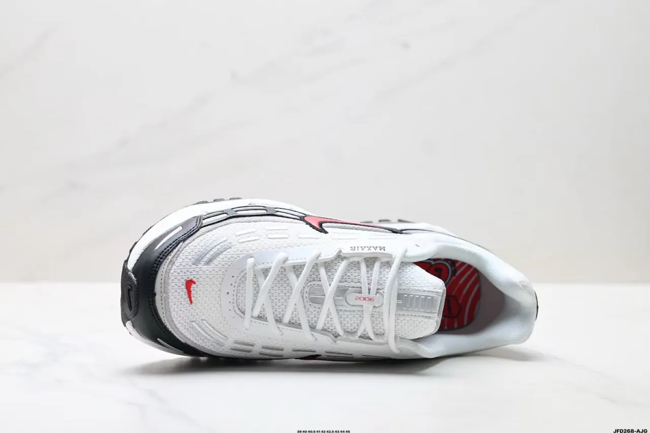 Nike Air Max Plus White Black Red Running Shoes 9