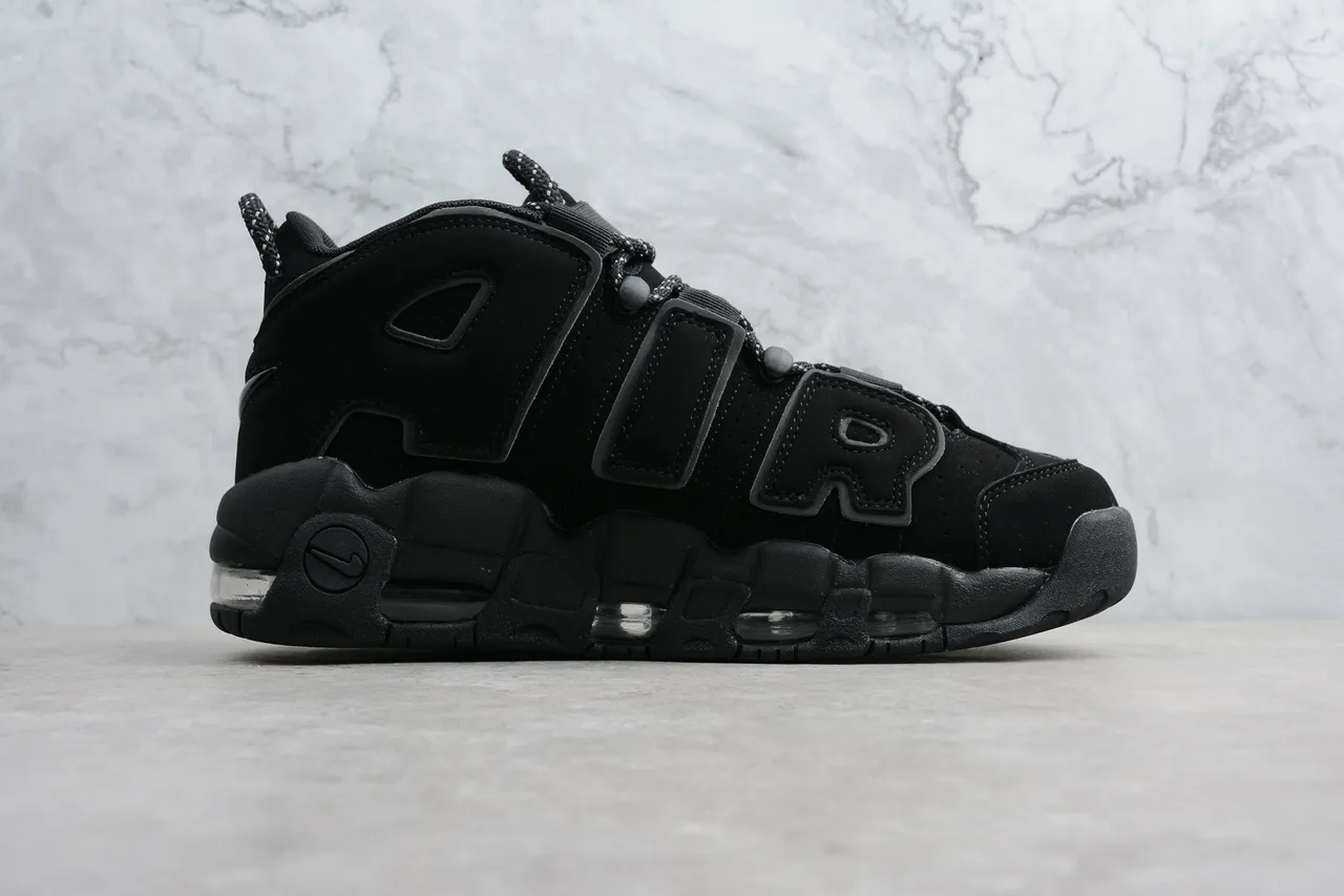 Nike Air More Uptempo Black Basketball Shoes 8
