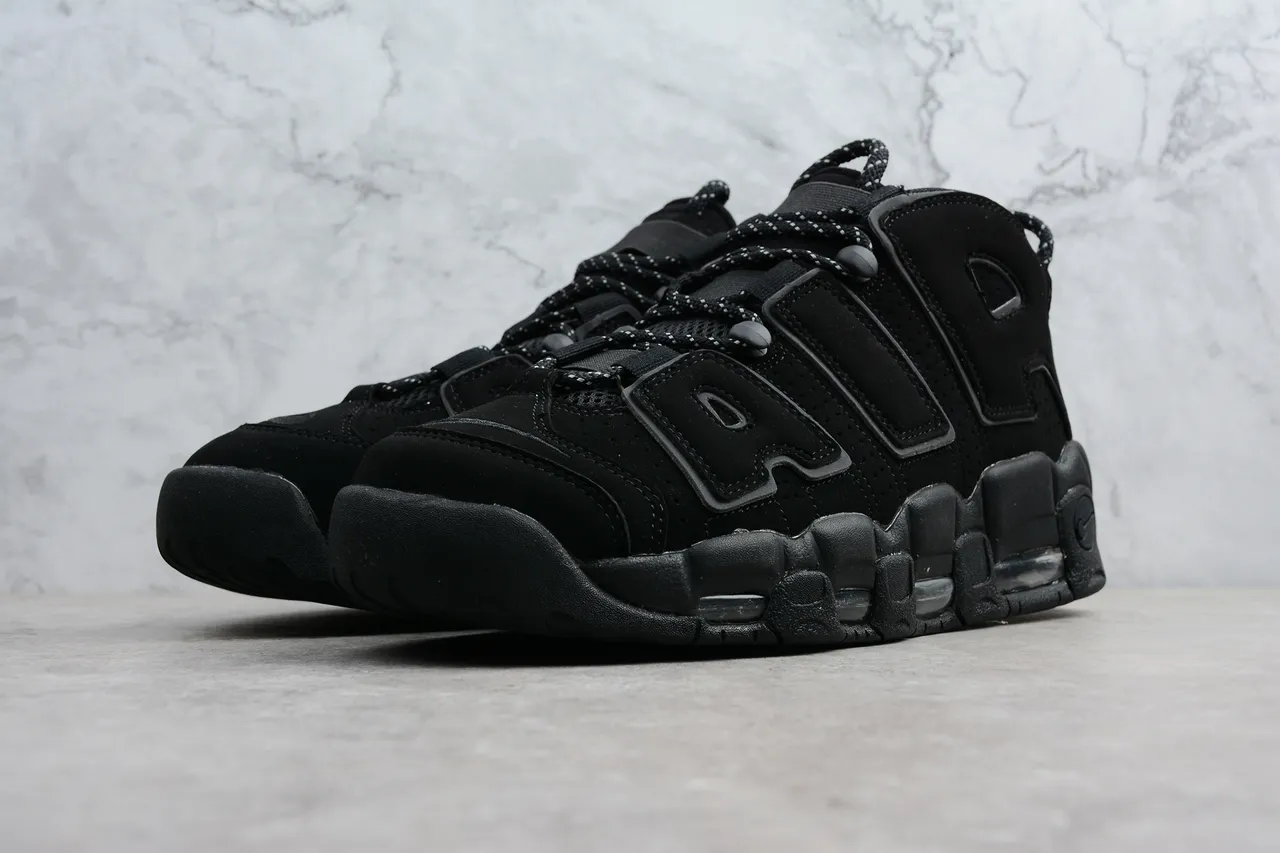 Nike Air More Uptempo Black Basketball Shoes 9