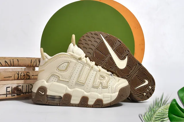 Nike Air More Uptempo Gray White Chunky Sneakers 6