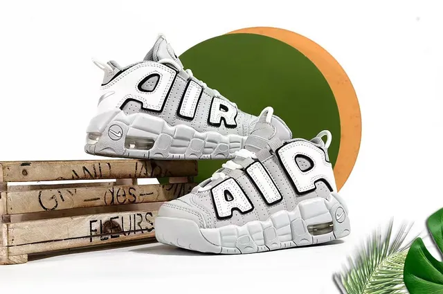 Nike Air More Uptempo Gray White Chunky Sneakers 17