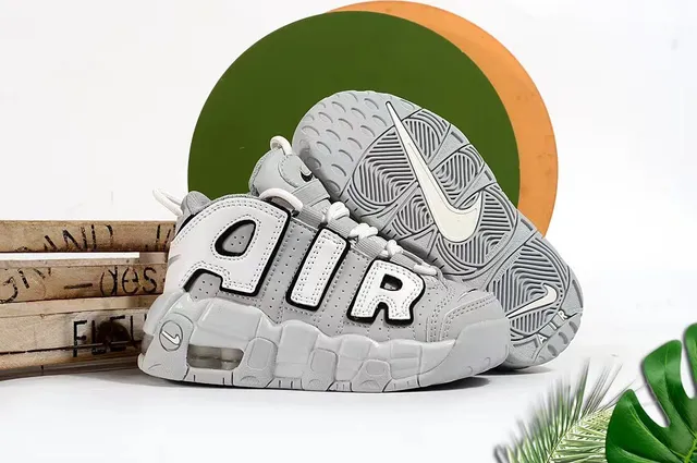 Nike Air More Uptempo Gray White Chunky Sneakers 19