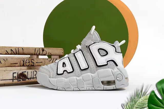 Nike Air More Uptempo Gray White Chunky Sneakers 20