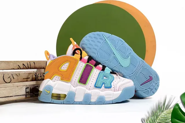 Nike Air More Uptempo Gray White Chunky Sneakers 24