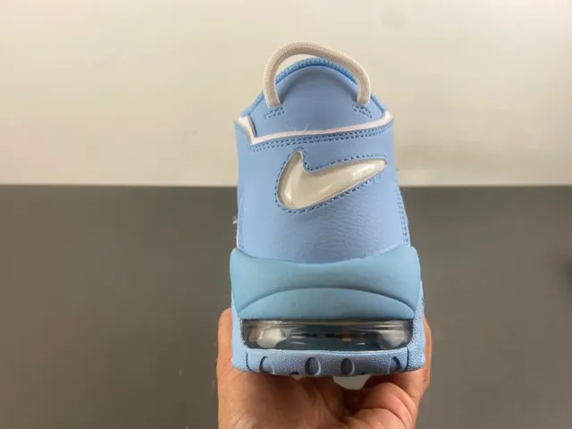 Nike Air More Uptempo Light Blue and White Basketball Shoes 3