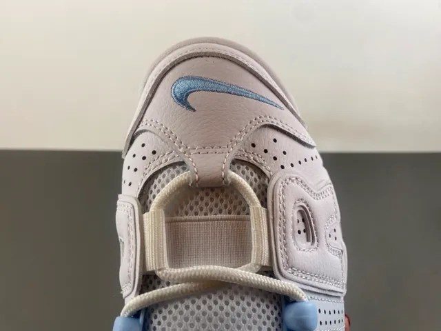 Nike Air More Uptempo Light Blue and White Basketball Shoes 4