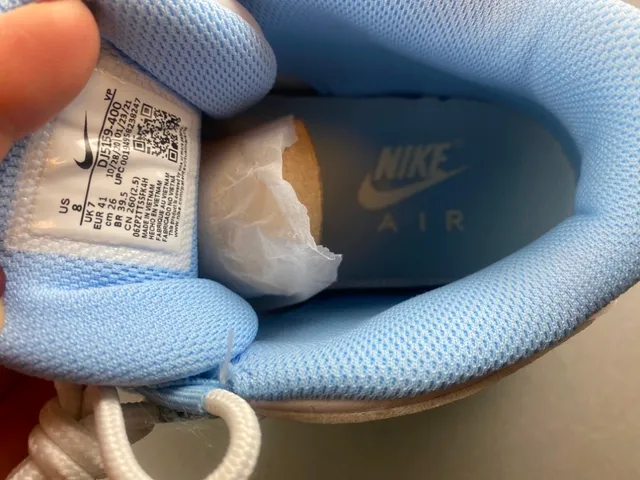 Nike Air More Uptempo Light Blue and White Basketball Shoes 5