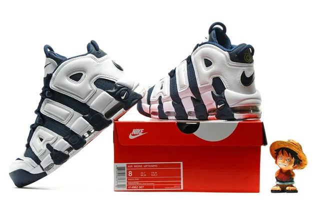 حذاء كرة السلة Nike Air More Uptempo White Gum جيلي 8