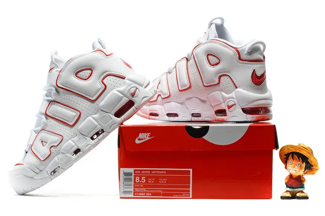 حذاء كرة السلة Nike Air More Uptempo White Gum جيلي 14