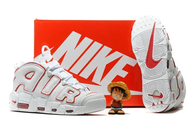 حذاء كرة السلة Nike Air More Uptempo White Gum جيلي 15