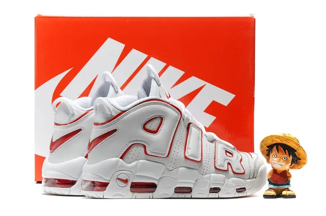 حذاء كرة السلة Nike Air More Uptempo White Gum جيلي 16