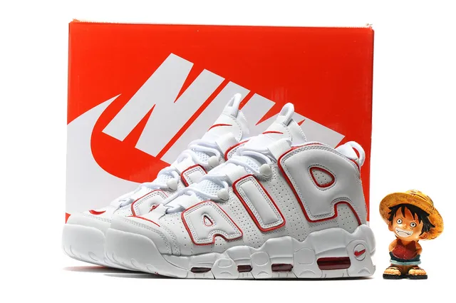 حذاء كرة السلة Nike Air More Uptempo White Gum جيلي 18