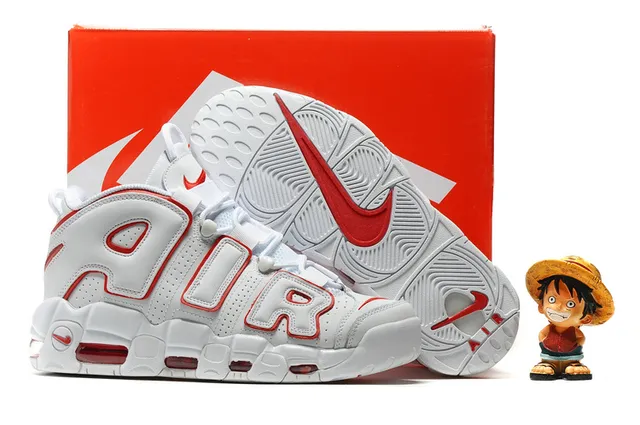 حذاء كرة السلة Nike Air More Uptempo White Gum جيلي 19