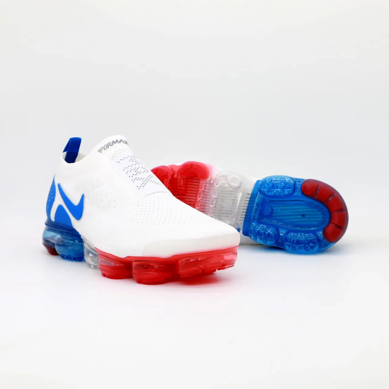 Nike Air VaporMax Flyknit 3 White Blue Red Lifestyle Sneakers 4