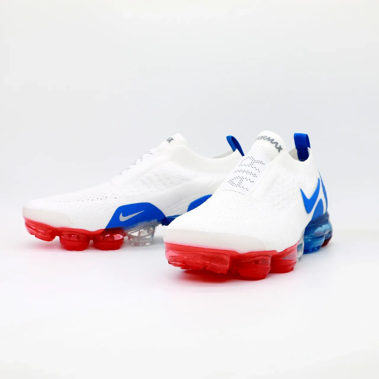 Nike Air VaporMax Flyknit 3 White Blue Red Lifestyle Sneakers 5