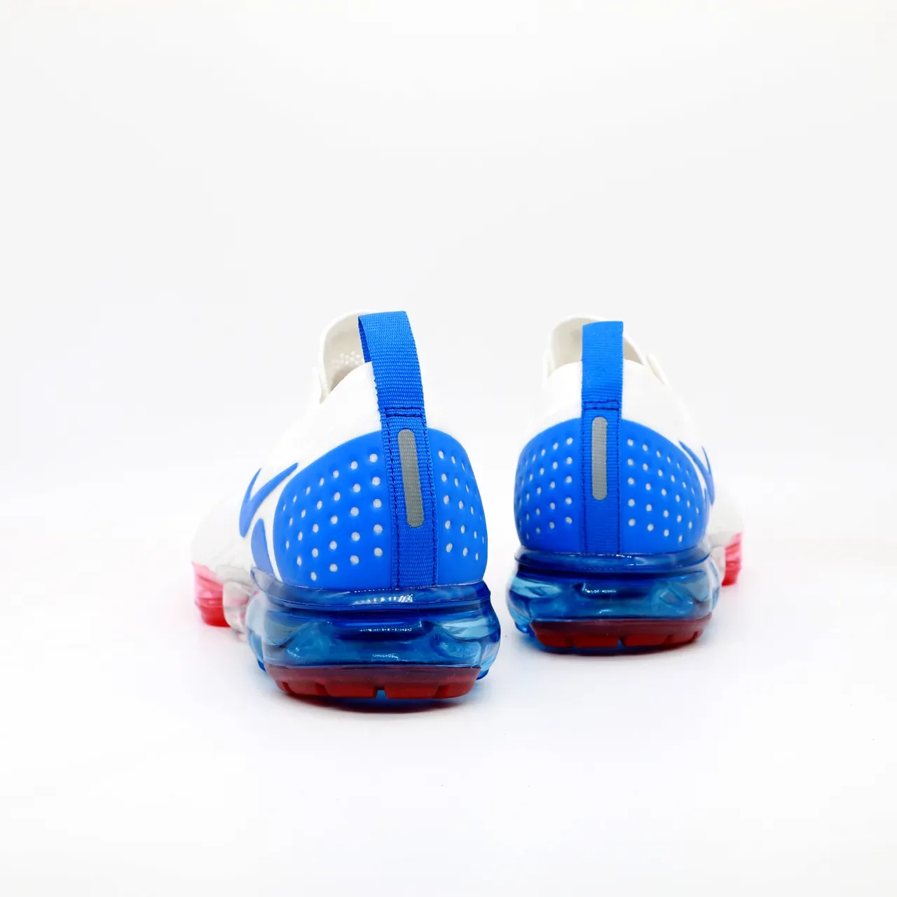 Nike Air VaporMax Flyknit 3 White Blue Red Lifestyle Sneakers 6