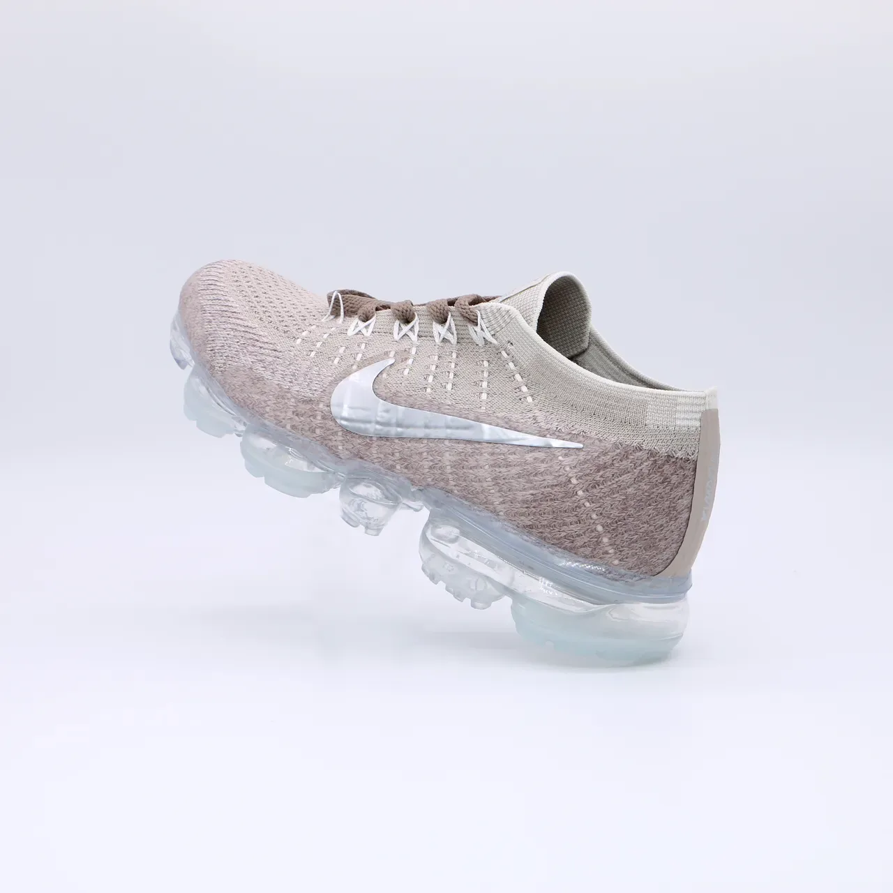 Nike Air VaporMax Flyknit Beige Silver Lifestyle Sneakers 6
