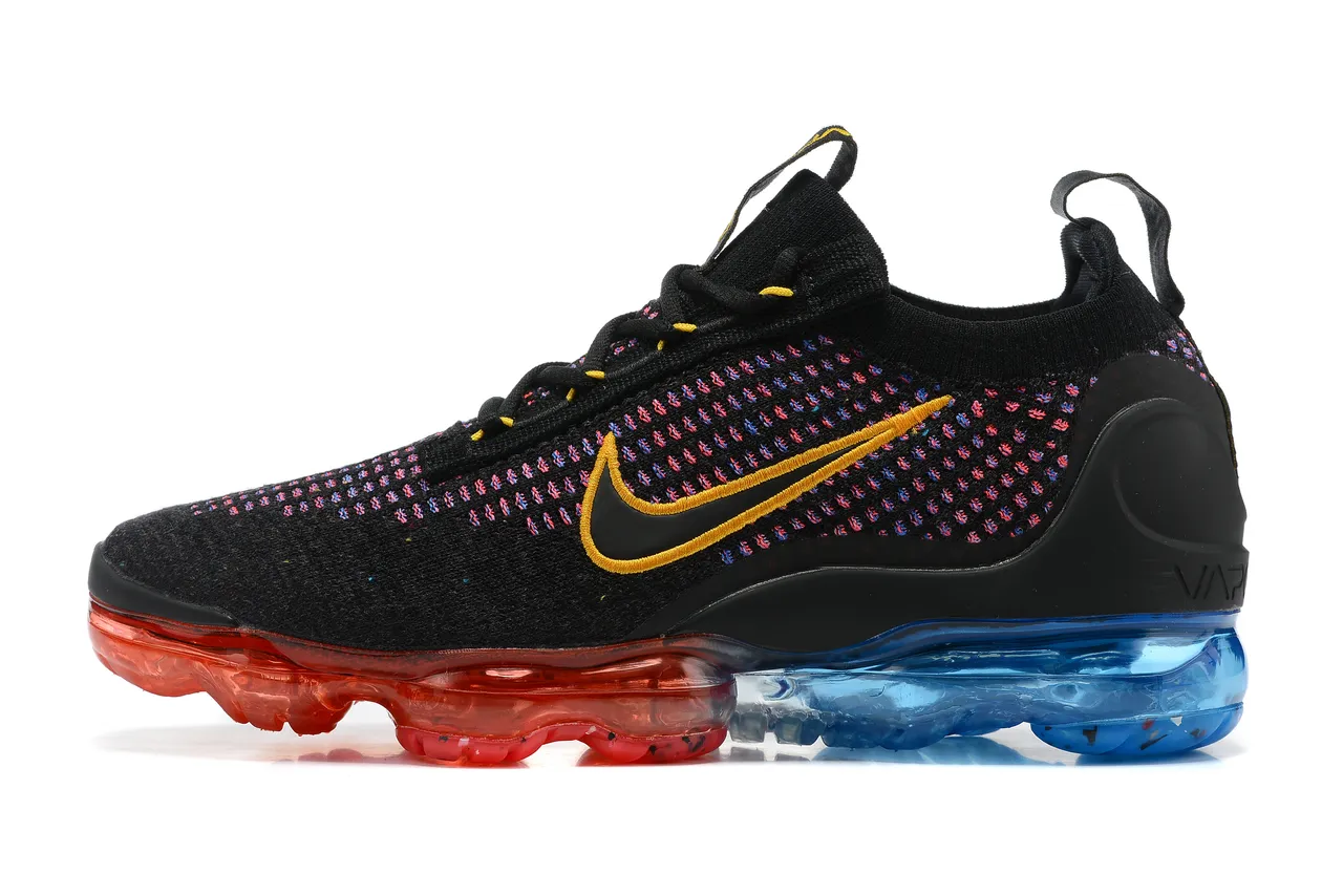 Nike Air VaporMax Flyknit Multicolor Speckle Black Gold Lifestyle Sneakers 1
