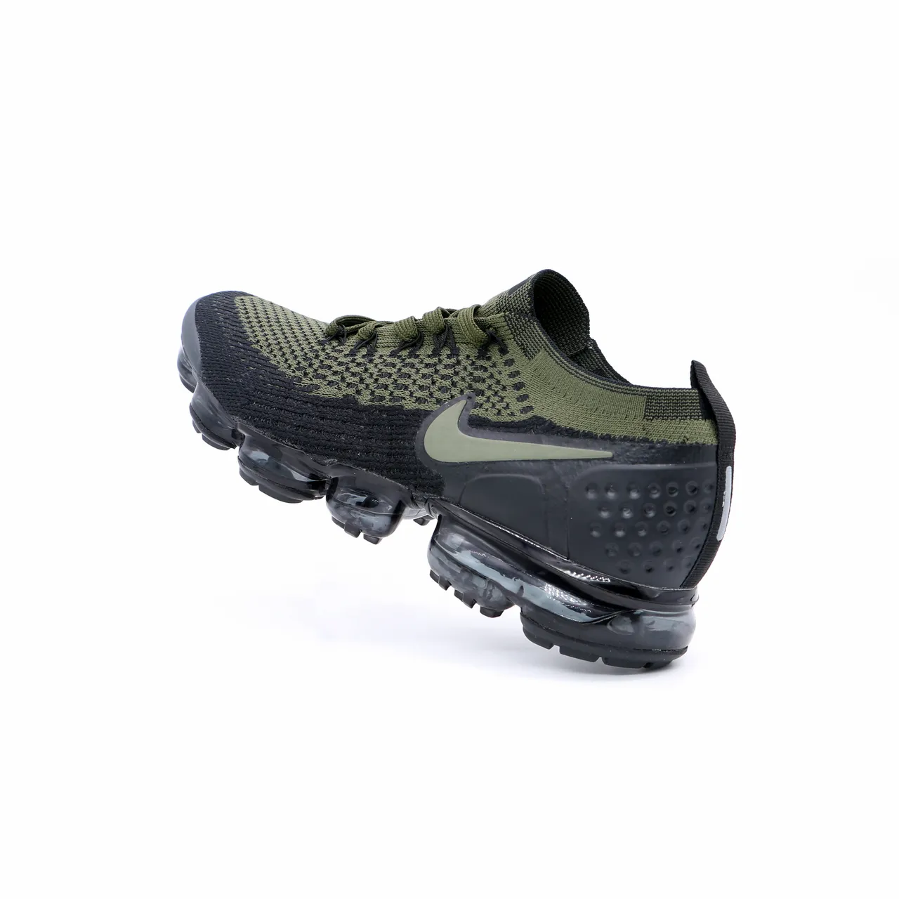 Nike Air VaporMax Flyknit Olive Green and Black Lifestyle Sneakers 3