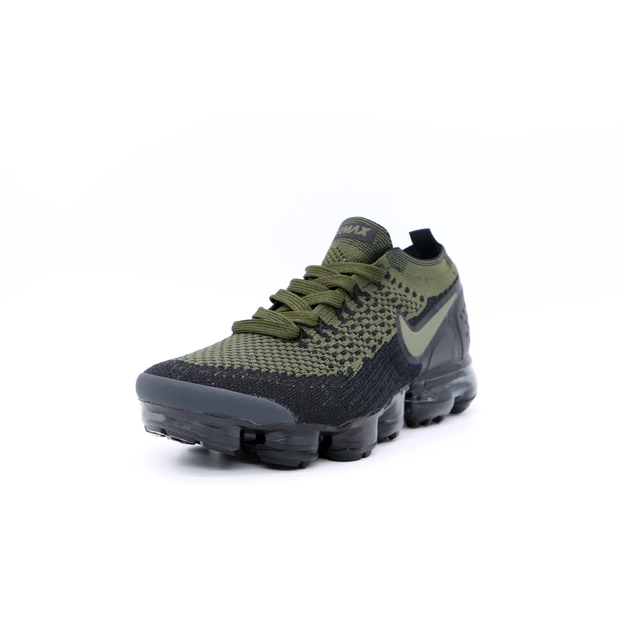 Nike Air VaporMax Flyknit Olive Green and Black Lifestyle Sneakers 5