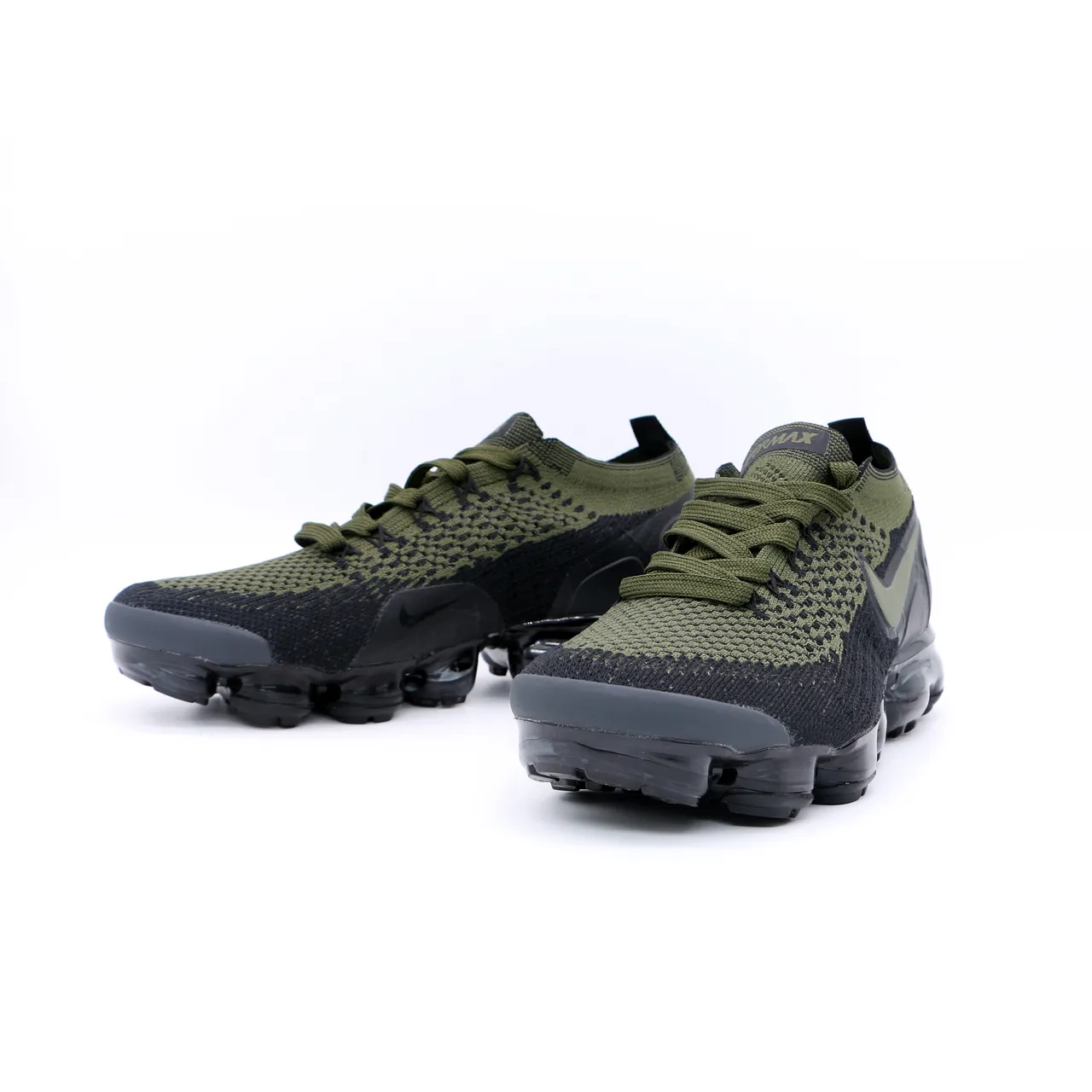 Nike Air VaporMax Flyknit Olive Green and Black Lifestyle Sneakers 7