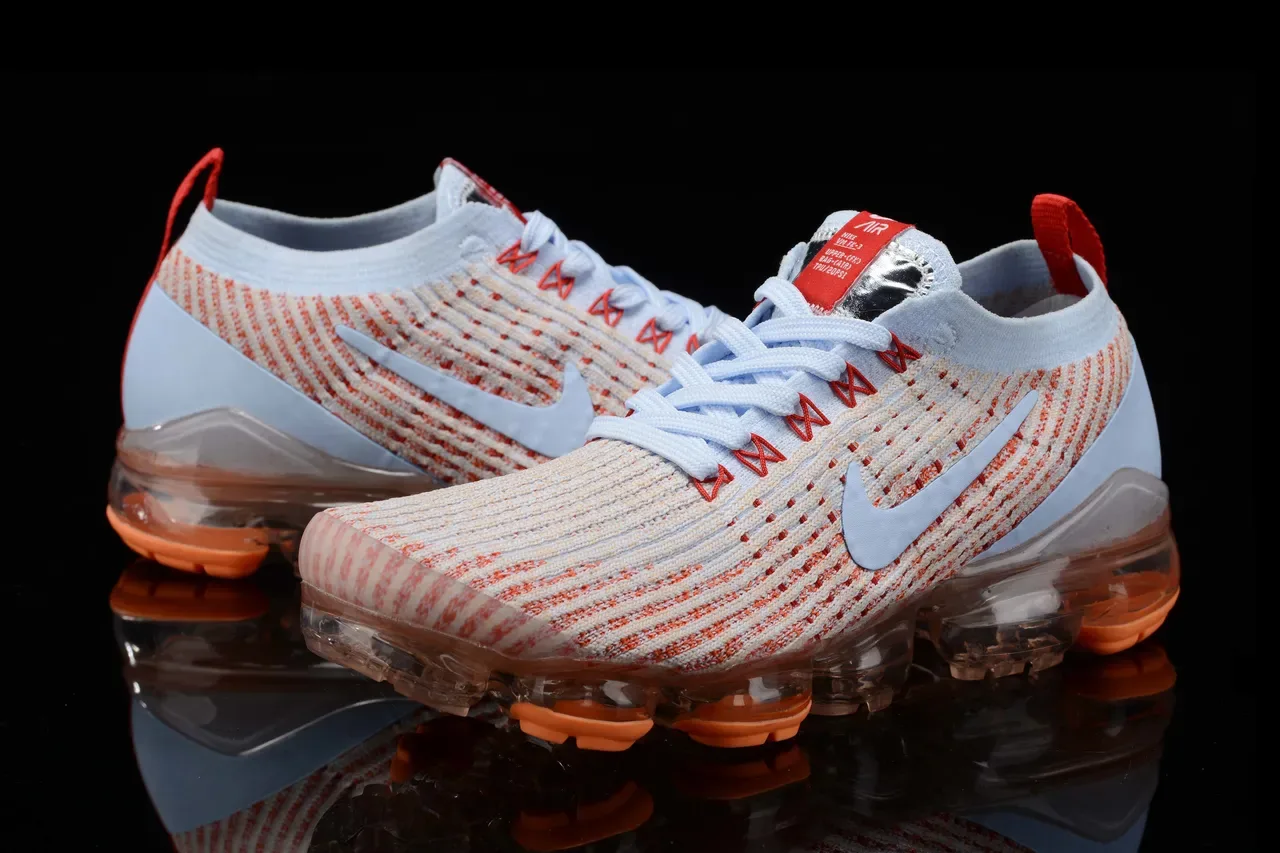 Nike Air VaporMax Plus Light Blue Orange Striped Lifestyle Sneakers 5