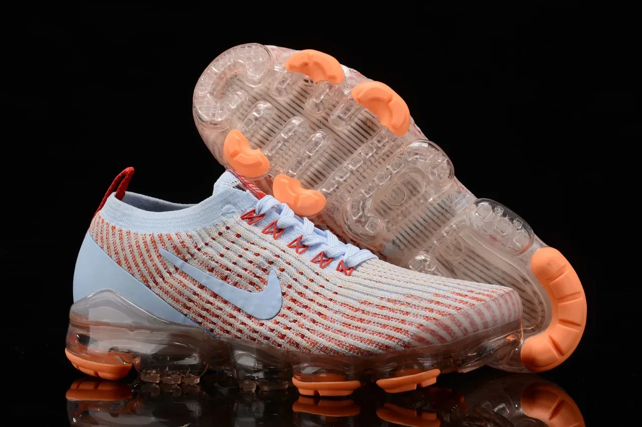 Nike Air VaporMax Plus Light Blue Orange Striped Lifestyle Sneakers 6