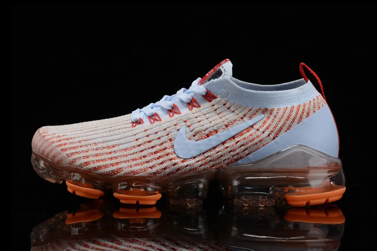 Nike Air VaporMax Plus Light Blue Orange Striped Lifestyle Sneakers 8