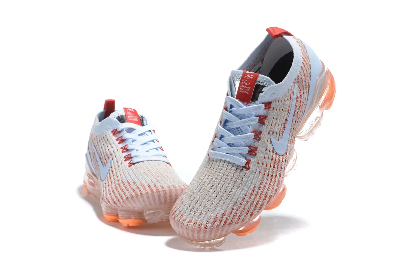 Nike Air VaporMax Plus Light Blue Orange Striped Lifestyle Sneakers 10
