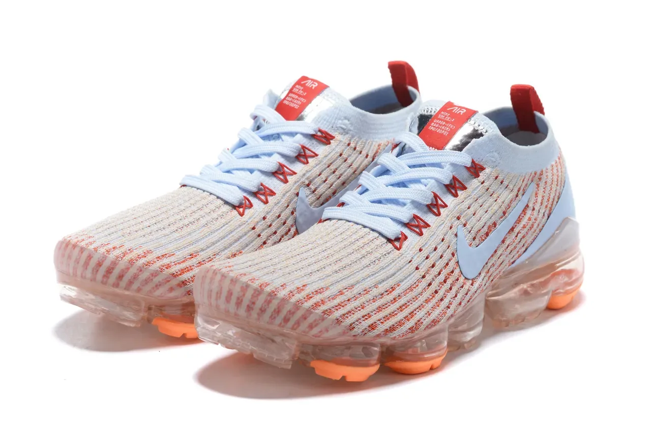 Nike Air VaporMax Plus Light Blue Orange Striped Lifestyle Sneakers 12