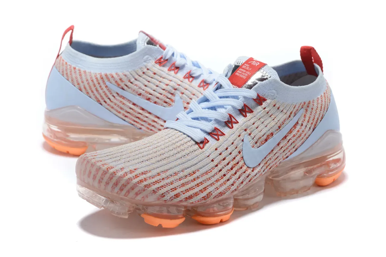 Nike Air VaporMax Plus Light Blue Orange Striped Lifestyle Sneakers 13