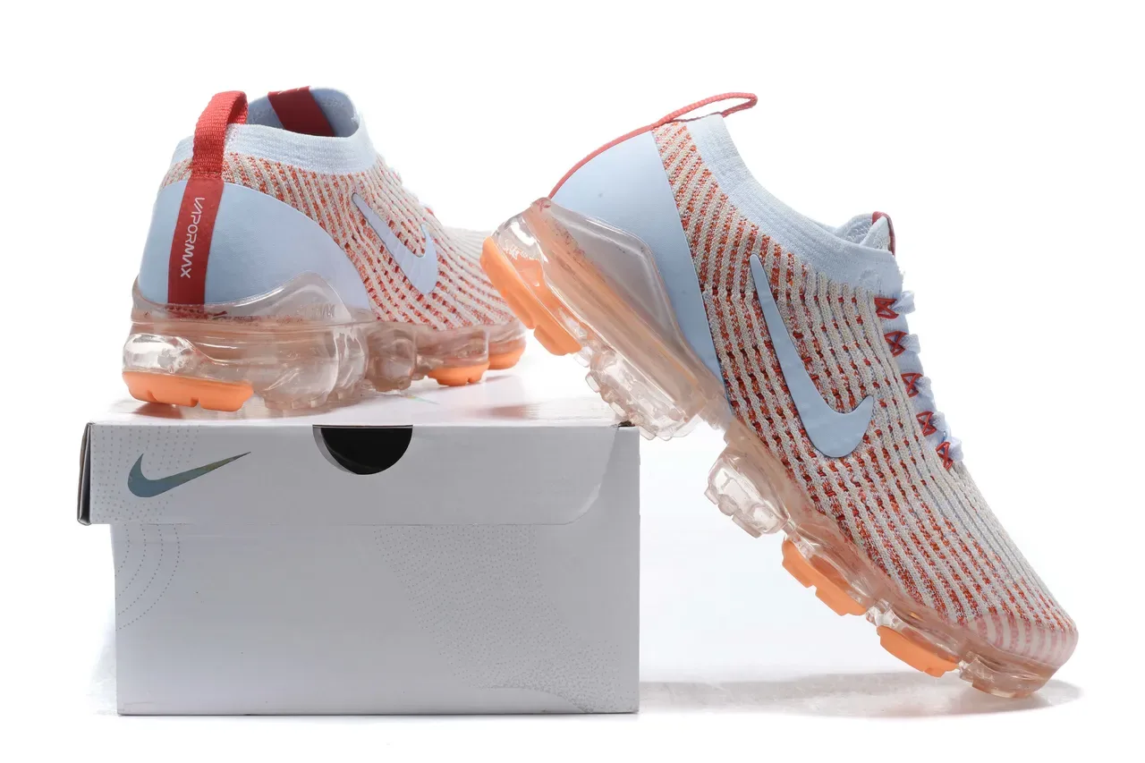 Nike Air VaporMax Plus Light Blue Orange Striped Lifestyle Sneakers 16