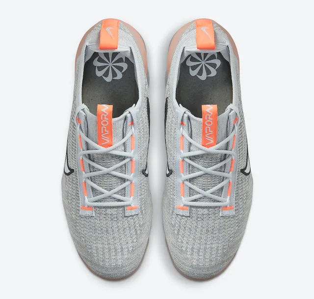 Nike Air VaporMax Plus Light Gray Pink Orange Lifestyle Sneakers 4