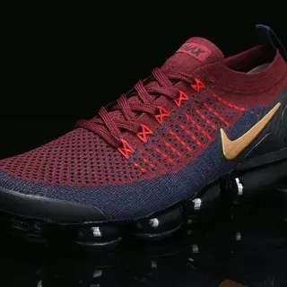 Nike Air VaporMax लाल नेवी गोल्ड रनिंग जूते