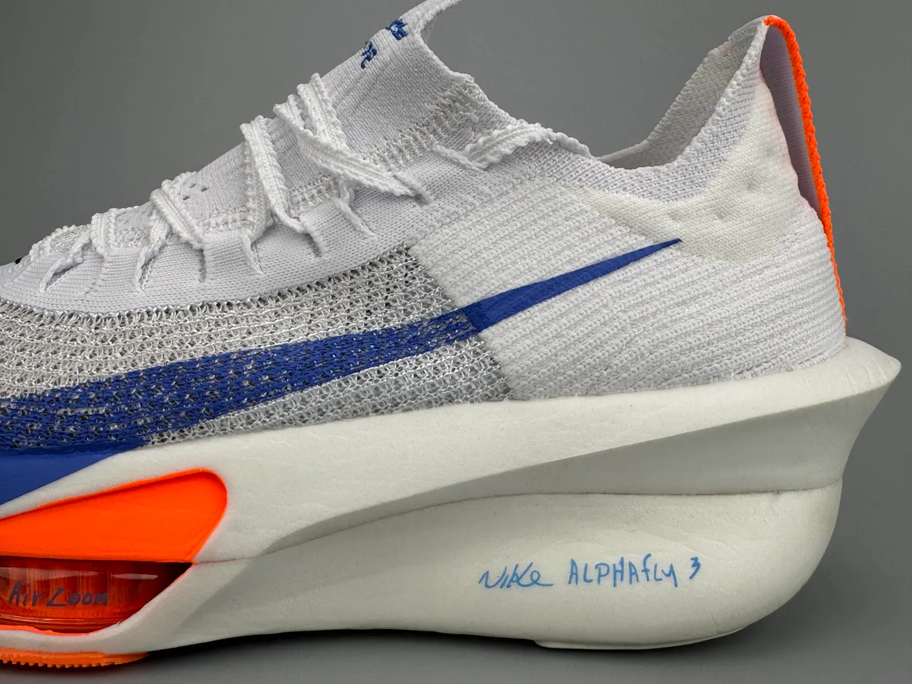 Nike Air Zoom Alphafly 3 White Blue Orange Running Shoes 5