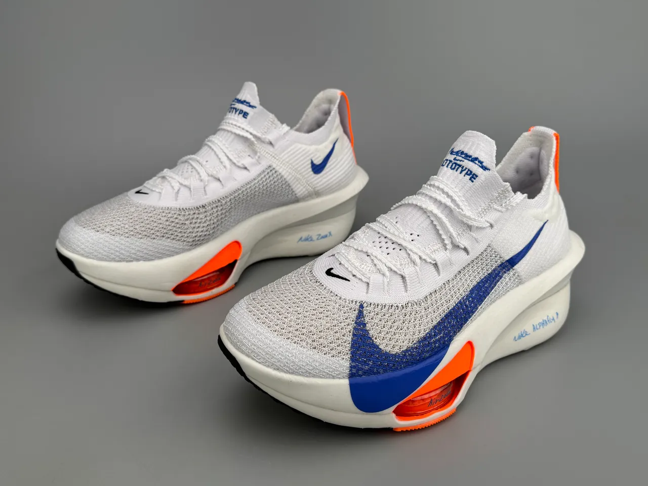 Nike Air Zoom Alphafly 3 White Blue Orange Running Shoes 9