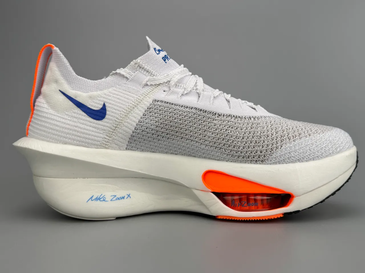 Nike Air Zoom Alphafly 3 White Blue Orange Running Shoes 10