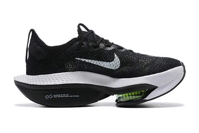 Nike Air Zoom Alphafly Black White Neon Green Running Shoes 5