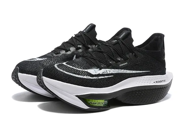 Nike Air Zoom Alphafly Black White Neon Green Running Shoes 6