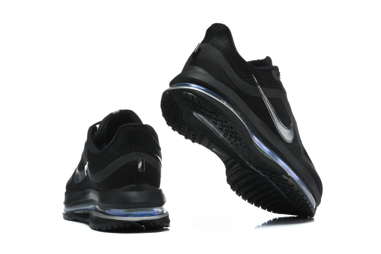 Nike Air Zoom Pegasus Noir Bleu Maille Haut Longueur Complète Unité Chaussures de course 3