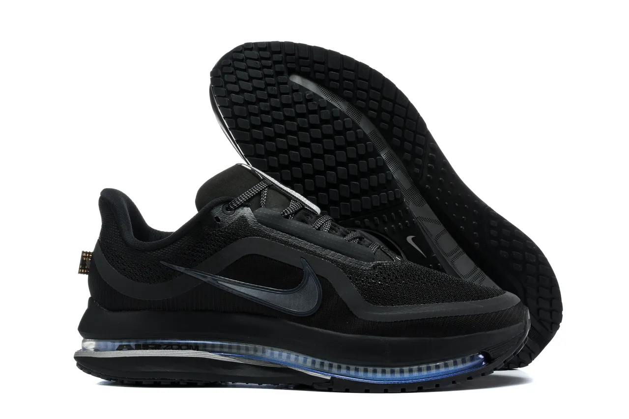 Nike Air Zoom Pegasus Noir Bleu Maille Haut Longueur Complète Unité Chaussures de course 7