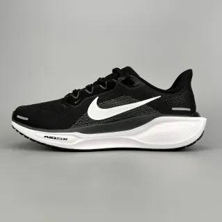 Nike Air Zoom Pegasus Negro Blanco malla ingenierizada parte superior unidad visible zapatillas de running
