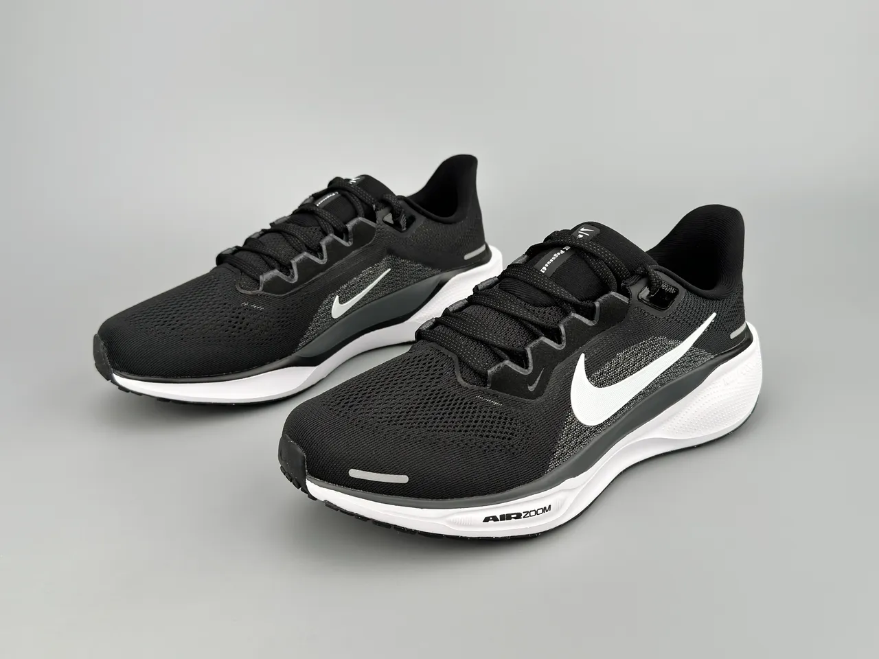 Nike Air Zoom Pegasus Black White Engineered Mesh Upper Visible Unit Running Shoes 7