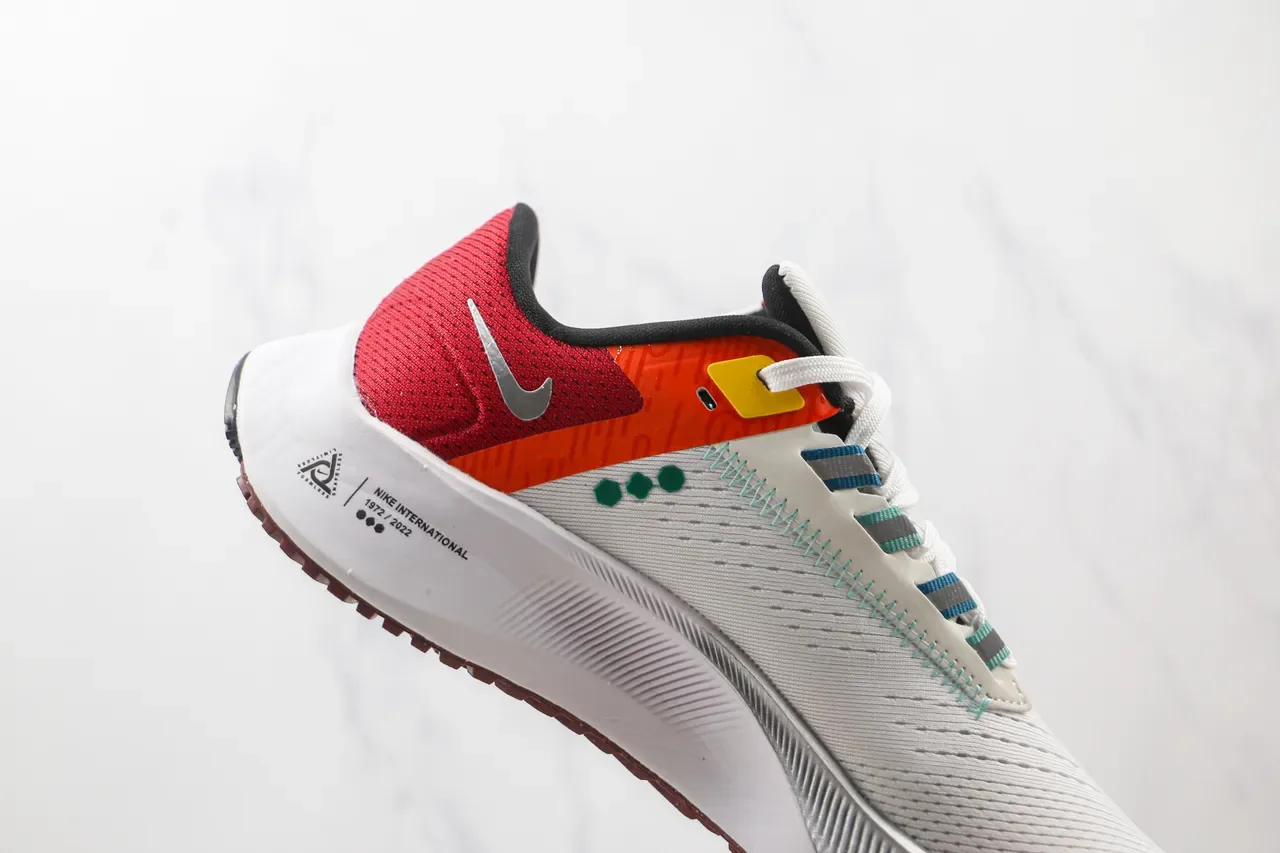 Nike Air Zoom Pegasus Blanc Rouge Malla Engineered Upper Semelle Ribotée Chaussures de Running 5