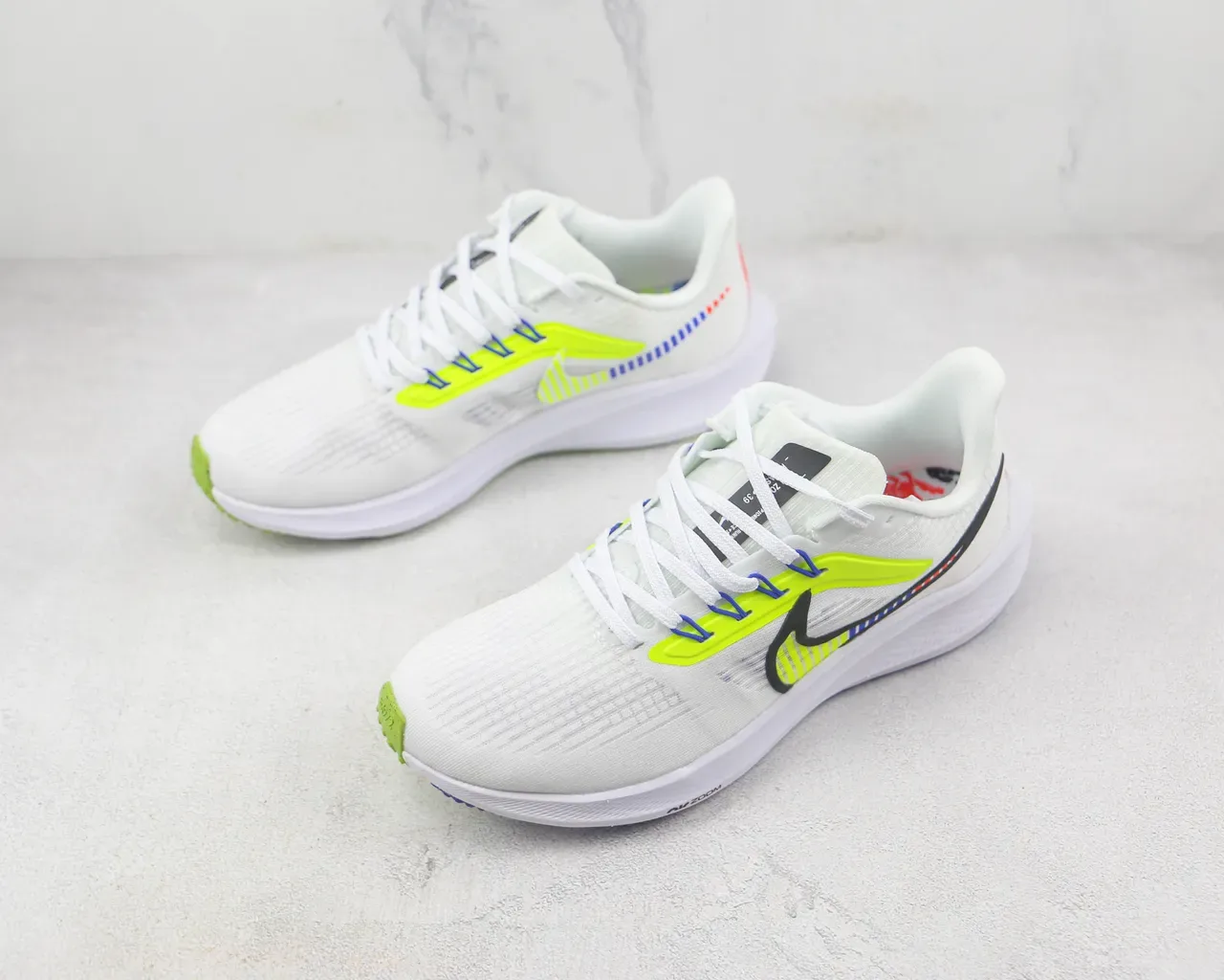 Nike Air Zoom Pegasus White Volt Blue Running Shoes 4