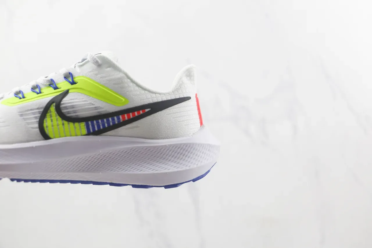 Nike Air Zoom Pegasus White Volt Blue Running Shoes 7