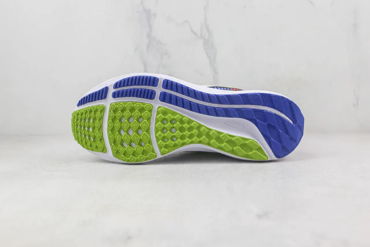 Nike Air Zoom Pegasus White Volt Blue Running Shoes 8