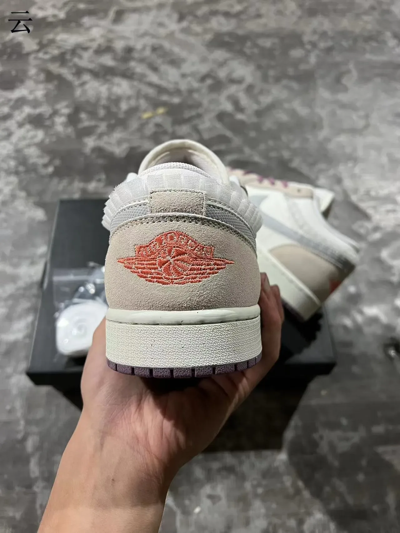 Nike Beige Purple Low-Top Suede-and-Mesh Upper Lifestyle Sneakers 8