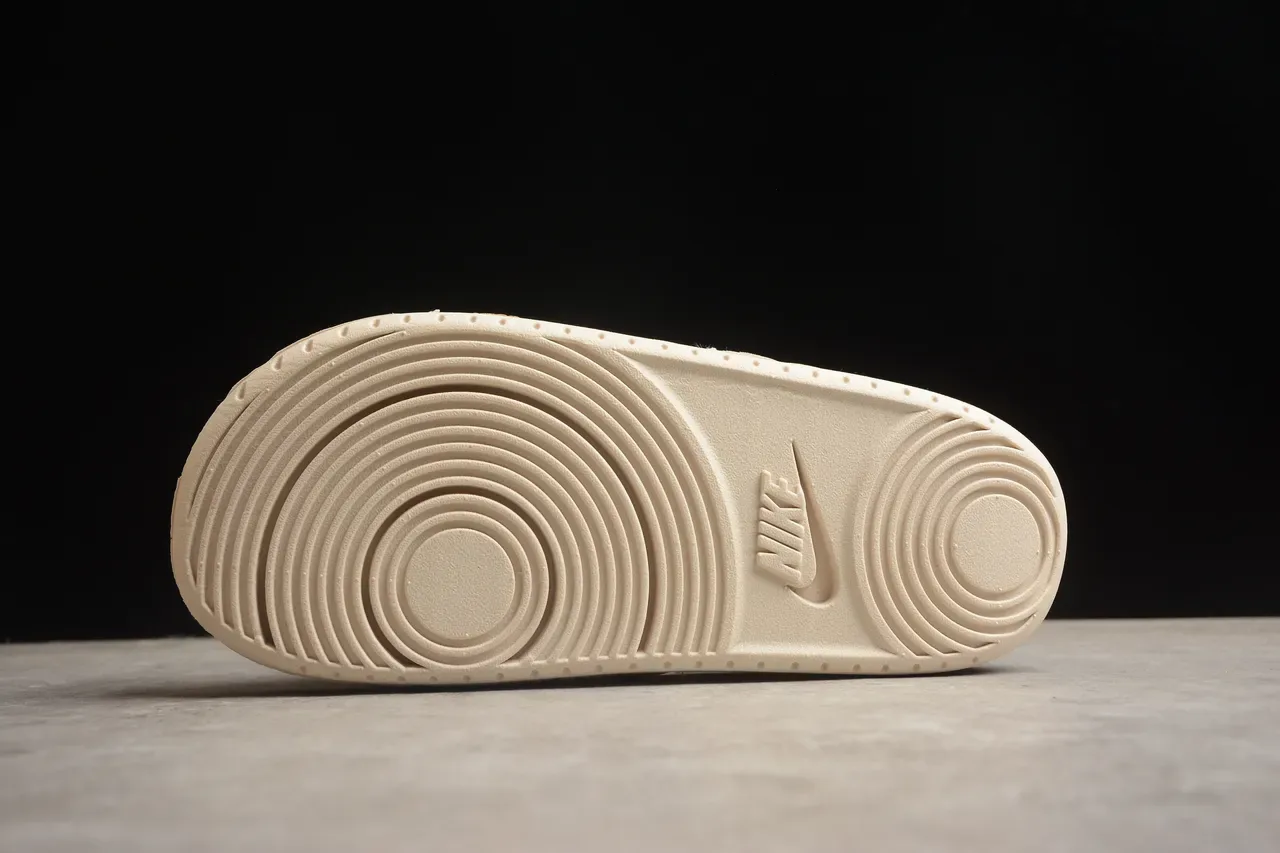 Nike Benassi Beige White Cork Strap Molded Foam Sole Slippers 10